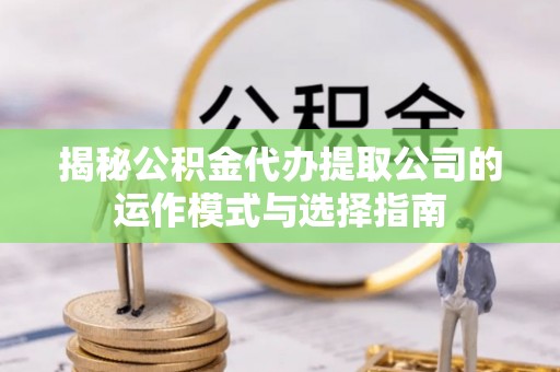 禅城揭秘公积金代办提取公司的运作模式与选择指南