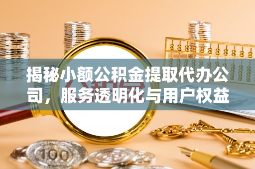 禅城揭秘小额公积金提取代办公司，服务透明化与用户权益保障