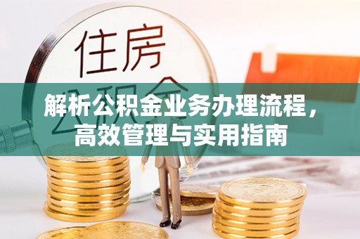 禅城解析公积金业务办理流程，高效管理与实用指南