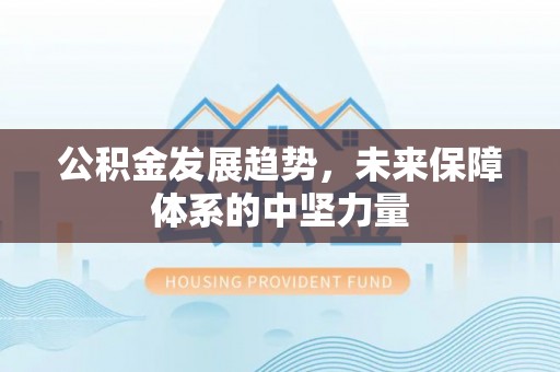 禅城公积金发展趋势，未来保障体系的中坚力量
