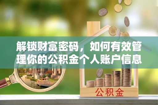 禅城解锁财富密码，如何有效管理你的公积金个人账户信息
