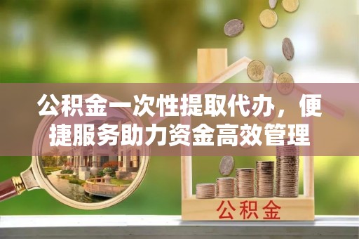 禅城公积金一次性提取代办，便捷服务助力资金高效管理