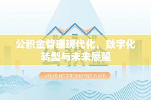 禅城公积金管理现代化，数字化转型与未来展望