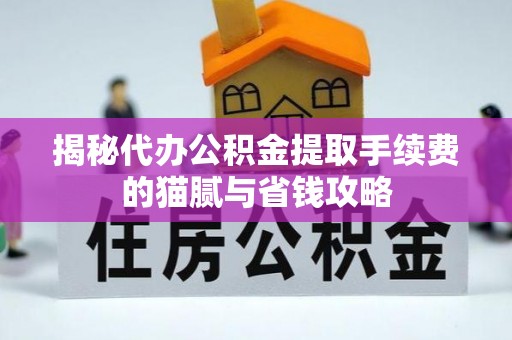禅城揭秘代办公积金提取手续费的猫腻与省钱攻略