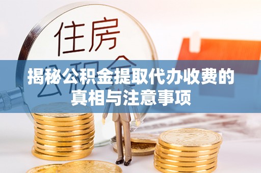 禅城揭秘公积金提取代办收费的真相与注意事项